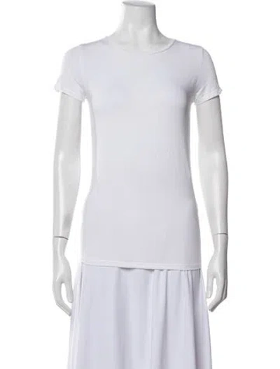 Pre-owned Majestic Crew Neck Short Sleeve T-shirt In White