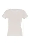 Majestic Crew-neck Short-sleeved Cotton T-shirt In Neutral