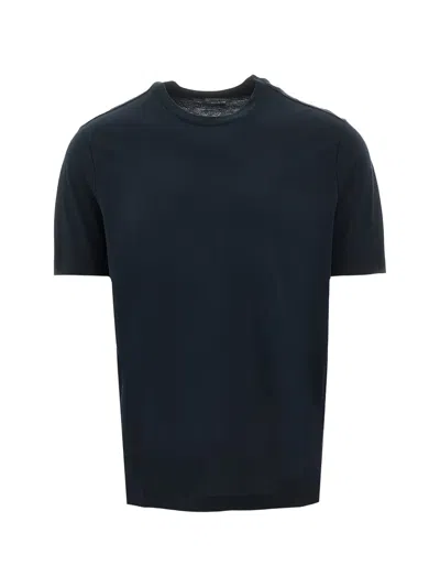 Majestic Cotton And Lyocell T-shirt In Blue