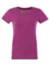 Majestic Crew-neck T-shirt In Linen And Short Sleeve