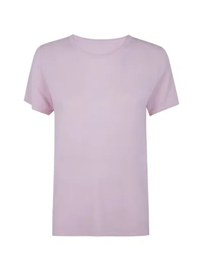 Majestic Crew-neck T-shirt In Pink