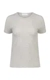 Majestic Crewneck Cashmere T-shirt In Light Grey