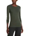 Majestic Crewneck Long Sleeve Tee In Forest