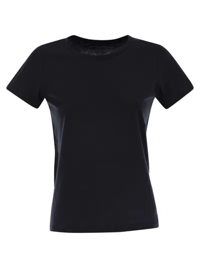 Majestic Crew-neck Short-sleeved Cotton T-shirt In Multi