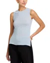 Majestic Crewneck Sleeveless Top In Blue