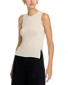 Majestic Crewneck Sleeveless Top In White
