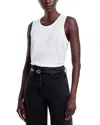 Majestic Crewneck Tank Top In White