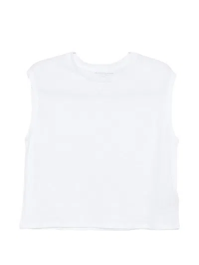 Majestic Crew-neck Tank Top In White