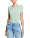 Majestic Soft Touch Short-sleeve Crewneck T-shirt In Azur