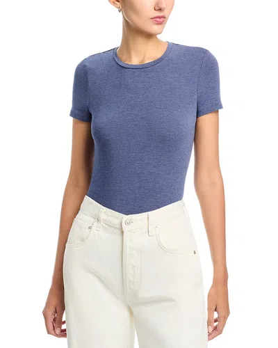 Majestic Crewneck Tee In Blue