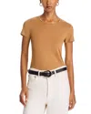 Majestic Soft Touch Short-sleeve Crewneck T-shirt In Chamois