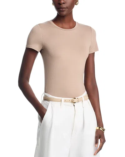 Majestic Crewneck Tee In Neutral