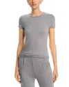 Majestic Soft Touch Short-sleeve Crewneck T-shirt In Plume