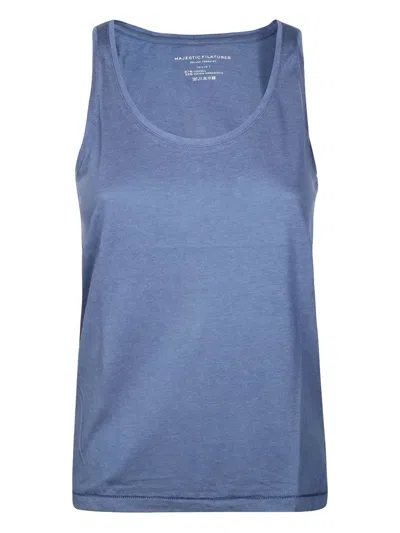MAJESTIC DEBARDEUR SCOOP-NECK TANK TOP