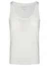 Majestic Round-neck Tank Top In White