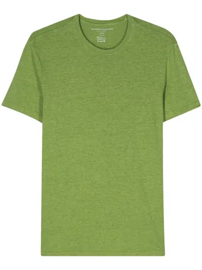 Majestic Deluxe Linen T-shirt In 绿色