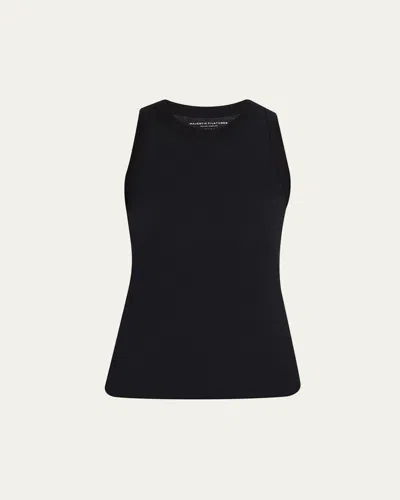 Majestic Deluxe Organic Cotton Tank Top In Black