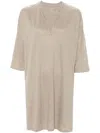 Majestic Filatures Linen Blend Tunic Dress In Dove Grey