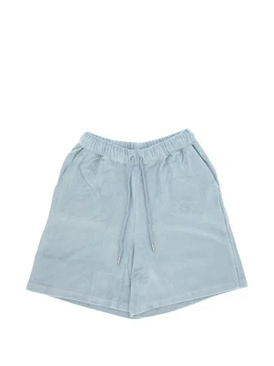 Majestic Drawstring Elasticated Shorts In Blue