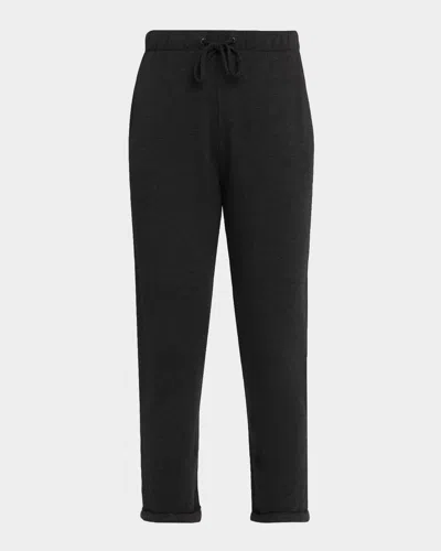 MAJESTIC DRAWSTRING FRENCH TERRY PANTS WITH ROLLED HEM