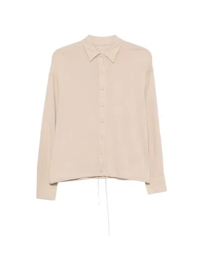 Majestic Drawstring-hem Shirt In Pink