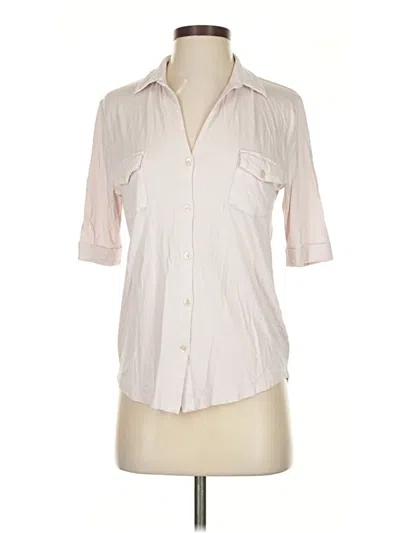 Pre-owned Majestic Filatures 3/4 Sleeve Button Down Shirt In Pink