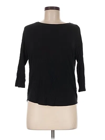 Pre-owned Majestic Filatures 3/4 Sleeve T-shirt In Black