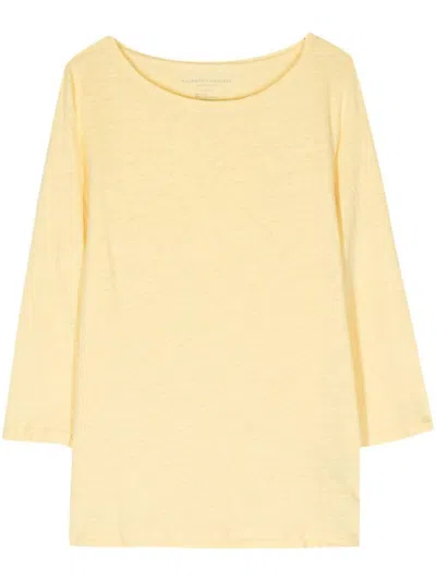 Majestic Filatures 3/4 Sleeves Boat Neck T-shirt