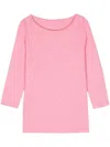 Majestic T-shirt Mit Rundem Ausschnitt In Pink