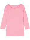 Majestic T-shirt Mit Rundem Ausschnitt In Multicolor