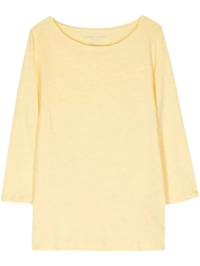 MAJESTIC MAJESTIC FILATURES 3/4 SLEEVES BOAT NECK T-SHIRT
