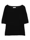 Majestic Filatures Black Linen Sweater