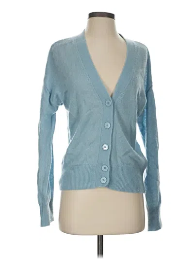 Pre-owned Majestic Filatures Cardigan Sweater In Blue