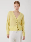 MAJESTIC MAJESTIC FILATURES CASHMERE SILK POINTELLE DETAIL LONG SLEEVE V-NECK CARDIGAN