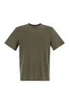 Majestic Crew-neck And Short-sleeved T-shirt In Linen
