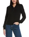 Majestic Filatures French Terry 1/4-zip In Black
