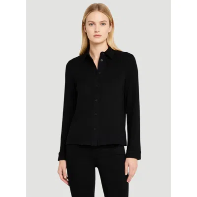 Majestic Filatures French Terry Long Sleeve Shirt Jacket In Black