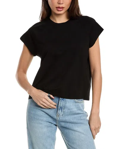 Majestic Filatures French Terry T-shirt In Black
