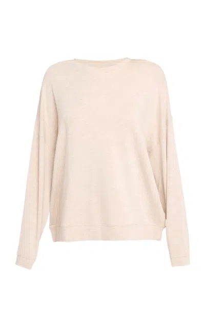 Majestic Filatures French Terry Top In Neutral