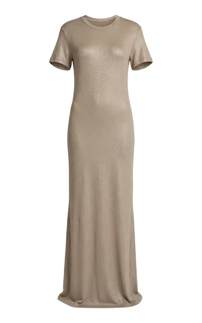 Majestic Filatures Jersey Maxi Dress In Neutral