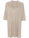 Majestic Filatures Linen Blend Tunic Dress In Grey