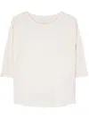 Majestic Slub-texture T-shirt In Beige