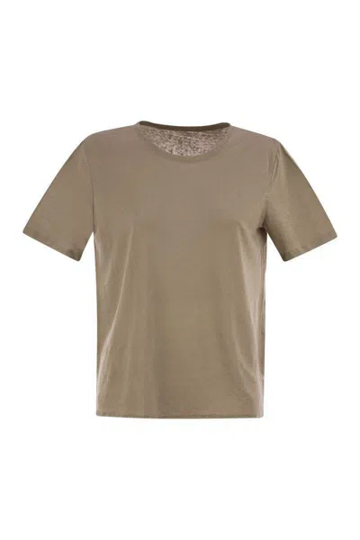 Majestic Filatures Linen Crew-neck T-shirt