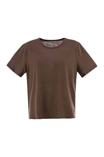 Majestic Filatures Linen Crew-neck T-shirt