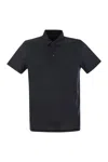 Majestic Short-sleeved T-shirt In Lyocell And Cotton In Blue Marine