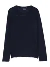 Majestic Filatures Long Sleeve Crew Neck Sweater In Multi
