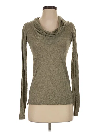Pre-owned Majestic Filatures Long Sleeve Top Gray Cowl Neck Tops