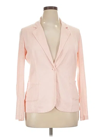 Pre-owned Majestic Filatures Long Sleeve Top Pink Plunge Neckline Tops