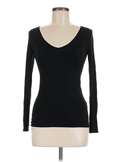 Pre-owned Majestic Filatures Long Sleeve T-shirt In Black