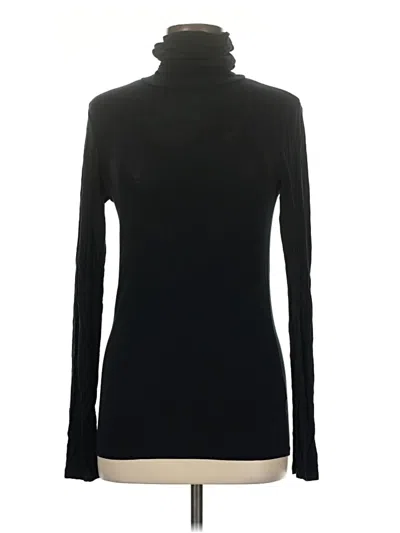 Pre-owned Majestic Filatures Long Sleeve Turtleneck In Black